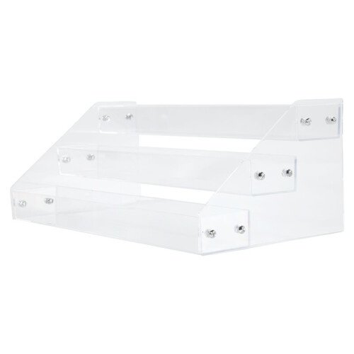 3 Tier Clear Acrylic CD Holder Cascading CD Storage Rack 1