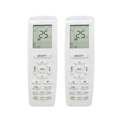 2x Yap1f Air Conditioner Remote Control For Gree Yap1f Home Heating And Cooling Function Replacement Remote Control