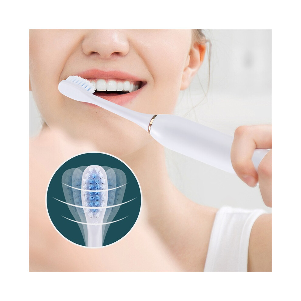 Stoyotu White (White) Sonic Vibration Electric Toothbrush For Adults 6 Modes Waterproof Tooth Cleaner Dental Brush Soft Hair Teeth Ning Cleaning