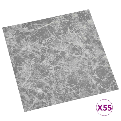 VidaXL vidaXL Bodenplanken Grau 5,11 m² 55 Stk. PVC 2