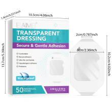 ((6x7cm)50p) Remendo de molho invisível transparente impermeável respirável transparente