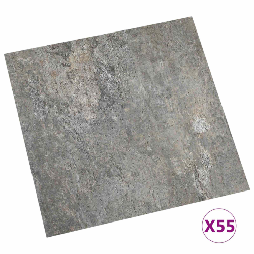 VidaXL vidaXL Bodenplanken Steinwand 5,11 m² 55 Stk. PVC 2
