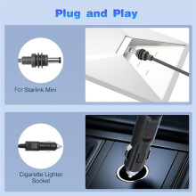 Power Adapter, 12V/24V to 30V 3.5A Step- Converter 3-Meter Output Cable for Starlink Router for RV,Car