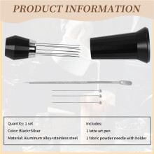 WDT Tool Espresso Distribution Tool with Aluminum Alloy Handle and Coffee Art Carving Pen, Espresso Coffee Stirrer