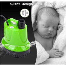Bomba Submersível de 25 W para Aquário, Lago, Fonte Hidropônica de Jardim, Cascata Ultrassilenciosa, Drenagem de Piscina - Plugue Americano