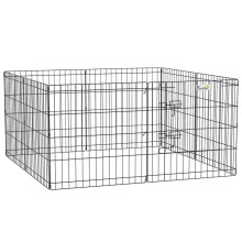 Modulares Laufgitter/Gehege für Hunde, Kaninchen und Nagetiere; Kleintierzaun für drinnen und draußen; faltbar; 8 Paneele