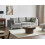 Beliani Modular Sofa 3 Seater EVJA Velvet Grey 2