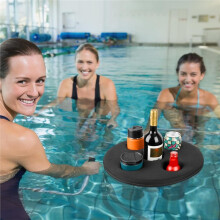 Floating Beverage Holder for Pool and Spa - Drink Tray with Ice Storage and 5 Holes