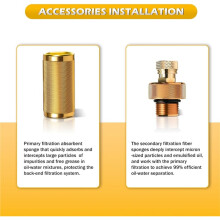 30Mpa Water-Oil Separator with 39 Inch Spring Flexible Hose, for High Pressure Air Compressor Pump