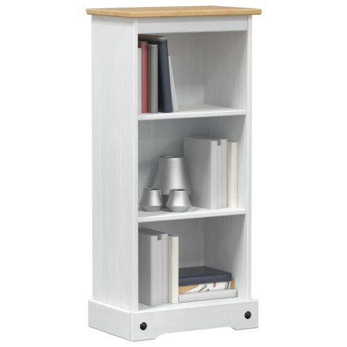 VidaXL vidaXL Bookcase White 46 x 29 x 100 cm Solid Pine Wood 2
