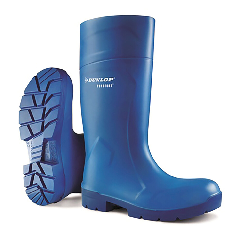 Dunlop Purofort Multigrip Waterproof Anti Bacteria Lined Safety Boots 1Pr 12 Ca6163112 Blue