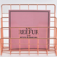 2X Scaffale Da Ufficio Desktop Da Ufficio Nel Metallo Oro Rosa Blocco Da Libro Un Tre Strati Scaffale Da Tavolo per Riviste