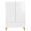 VidaXL vidaXL Sideboard High Gloss White 66 x 34.5 x 95 cm Engineered Wood 3