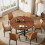 Tribesigns Tribesigns Round Dining Table for 4-6, 120cm Circle Kitchen Table, Modern Wood Small Dinner Tables(Rustic Brown) 3