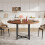 Tribesigns Tribesigns Round Dining Table for 4-6, 120cm Circle Kitchen Table, Modern Wood Small Dinner Tables(Rustic Brown) 4