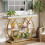Tribesigns Tribesigns 39.4" Console Table, Industrial 4-Tier Sofa Table Entryway Table, White Gold, White Gold 4