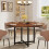 Tribesigns Tribesigns Round Dining Table for 4-6, 120cm Circle Kitchen Table, Modern Wood Small Dinner Tables(Rustic Brown) 5