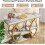 Tribesigns Tribesigns 39.4" Console Table, Industrial 4-Tier Sofa Table Entryway Table, White Gold, White Gold 5