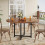 Tribesigns Tribesigns Round Dining Table for 4-6, 120cm Circle Kitchen Table, Modern Wood Small Dinner Tables(Rustic Brown) 6