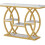 Tribesigns Tribesigns 39.4" Console Table, Industrial 4-Tier Sofa Table Entryway Table, White Gold, White Gold 7
