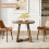 Tribesigns Tribesigns Small Round Dining Table for 2-4 People, 80cm Kitchen Table,Brown (Only Table) 7