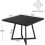 Tribesigns Tribesigns Dining Table for 4, industrial style,80 x 80 x 75 cm kitchen table,Black 2