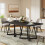 Tribesigns Tribesigns Dining Table for 4, industrial style,80 x 80 x 75 cm kitchen table,Black 4