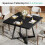 Tribesigns Tribesigns Dining Table for 4, industrial style,80 x 80 x 75 cm kitchen table,Black 6
