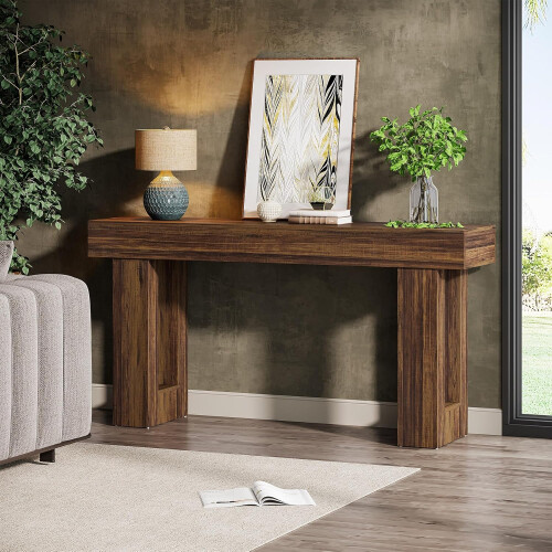 Tribesigns Tribesigns 160 cm Long Console Table, Wooden Rectangular Sofa Table Behind The Couch 2