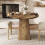 Tribesigns Tribesigns 80cm Round Dining Room Table for 2-4, Farmhouse Small Kitchen Dinner Table, Rustic Brown 4