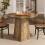 Tribesigns Tribesigns 80cm Round Dining Room Table for 2-4, Farmhouse Small Kitchen Dinner Table, Rustic Brown 5