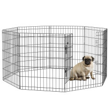 Modulares Laufgitter/Gehege für Hunde, Kaninchen und Nagetiere; Zaun für Kleintiere, für drinnen und draußen, 61 x 76 cm, schwarz