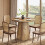 Tribesigns Tribesigns 80cm Round Dining Room Table for 2-4, Farmhouse Small Kitchen Dinner Table, Rustic Brown 8