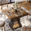 Tribesigns Tribesigns Dining Table, Industrial Kitchen Table,Brown and Black, 80 x 80 x 76 cm 4
