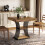 Tribesigns Tribesigns Dining Table, Industrial Kitchen Table,Brown and Black, 80 x 80 x 76 cm 6