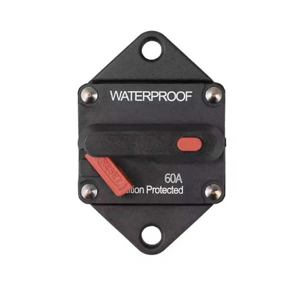 60A 12V 48V Car Audio Amplifier Circuit Breaker Fuse Holder Stereo Refit Adapter With Manual Reset Button 4712548061271