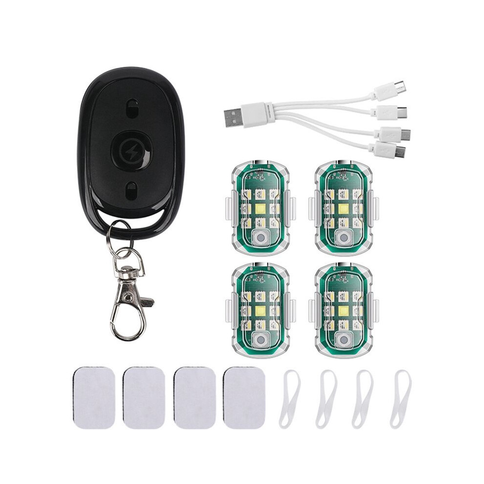 4Pcs Remote Control Aircraft Wireless Strobe Rgb Car Motorcycle Drone Motorcycle Warning 5V Light 6033997755275