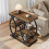 Tribesigns Tribesigns 4-Shelf Side End Table, 23.6-Inch Rustic Narrow Bedside Table with Storage 3