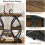 Tribesigns Tribesigns 4-Shelf Side End Table, 23.6-Inch Rustic Narrow Bedside Table with Storage 6