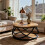 Tribesigns Tribesigns 2-Tier Round Coffee Table, 31.5" Circle Center Table, Rustic Brown 5