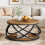 Tribesigns Tribesigns 2-Tier Round Coffee Table, 31.5" Circle Center Table, Rustic Brown 8