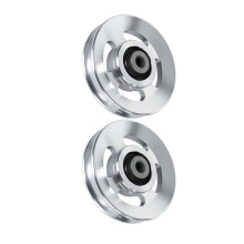 2pcs 90mm Pulley Wheel for Gym Equipment, Silent Cable Machine Replacement Part,Bearing Gym Pulley Wheel for Home Gym