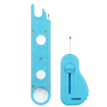 Enfile-Aiguille pour Machine à Coudre avec Découseur, Loupe et Règle pour le Quilting et les Loisirs Créatifs