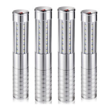 4 Stuks Verbeterde LED-Flessenverlichting met Stroboscoopfunctie, Oplaadbaar, Handzaam, Knipperend, Clublogo, Zilver