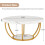 Tribesigns Tribesigns Modern Round Coffee Table, 2 Tier Coffee Table,White and Gold 2