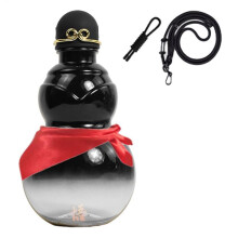 Water Bottle Gourd Chinese Wine Flask 900ml Game Peripheral Beverage Container Bottle Traditional Black White