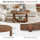 Tribesigns Tribesigns Round Coffee Table, 2-Tier Circle Coffee Table with Storage, Thick Tabletop & Base, Rustic Brown 4