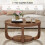 Tribesigns Tribesigns Round Coffee Table, 2-Tier Circle Coffee Table with Storage, Thick Tabletop & Base, Rustic Brown 5