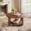 Tribesigns Tribesigns Round Coffee Table, 2-Tier Circle Coffee Table with Storage, Thick Tabletop & Base, Rustic Brown 6