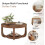 Tribesigns Tribesigns Round Coffee Table, 2-Tier Circle Coffee Table with Storage, Thick Tabletop & Base, Rustic Brown 8